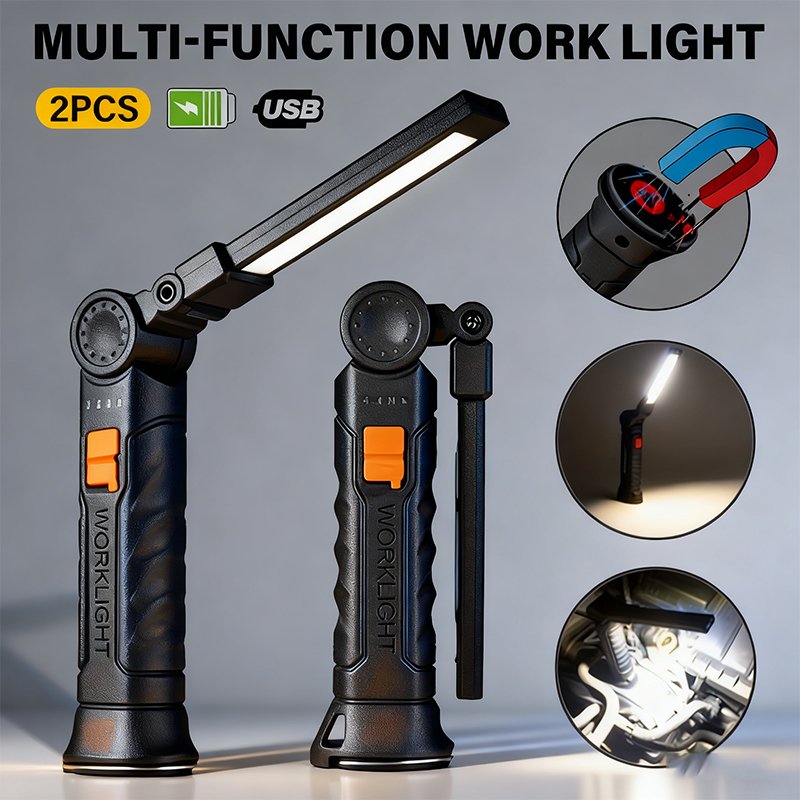 Power Bank - Taşınabilir COB LED El Feneri USB