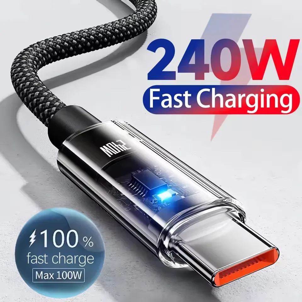 Usb Charger - 240W Naylon USB Type C Süper