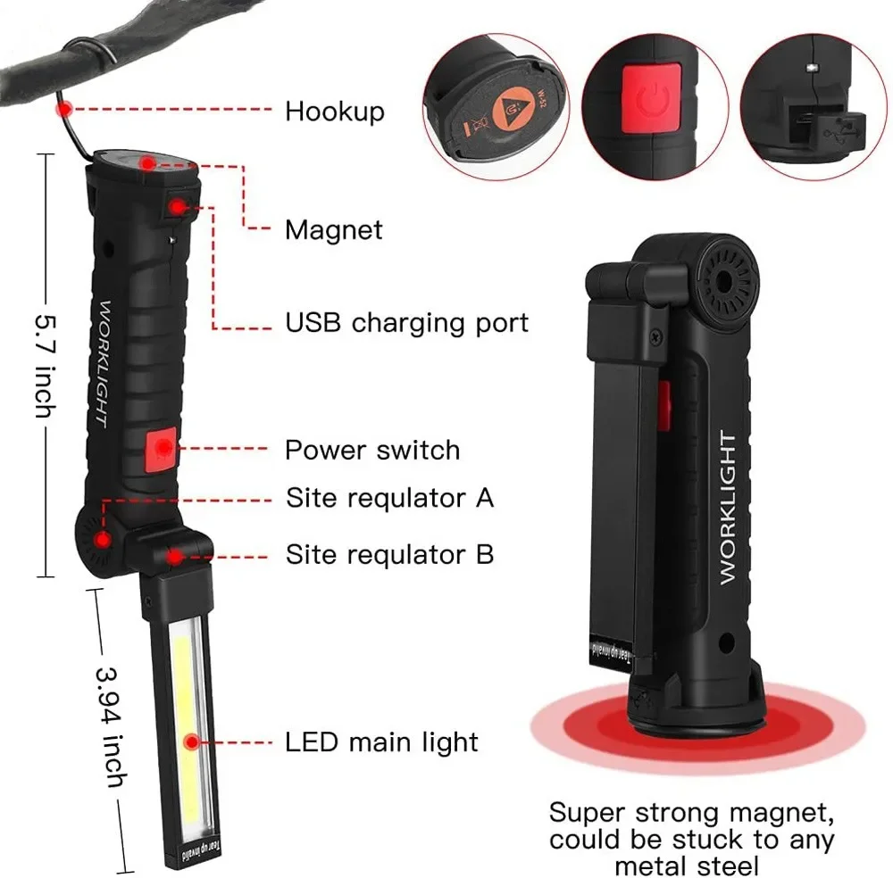 Taşınabilir COB LED El Feneri  - Power Bank incelemesi ve fiyatı