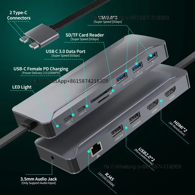 Çok Satan Çift Ekranlı Tip C - - Usb Hub incelemesi ve fiyatı