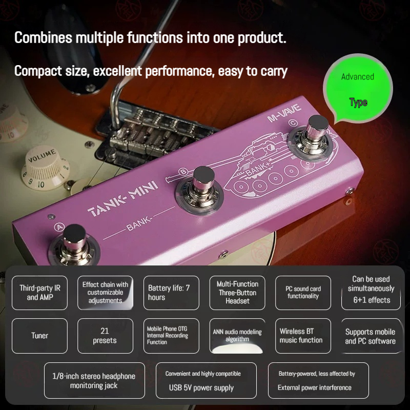 M VAVE Tank Mini Taşınabilir Ç - Bluetooth Speaker incelemesi ve fiyatı