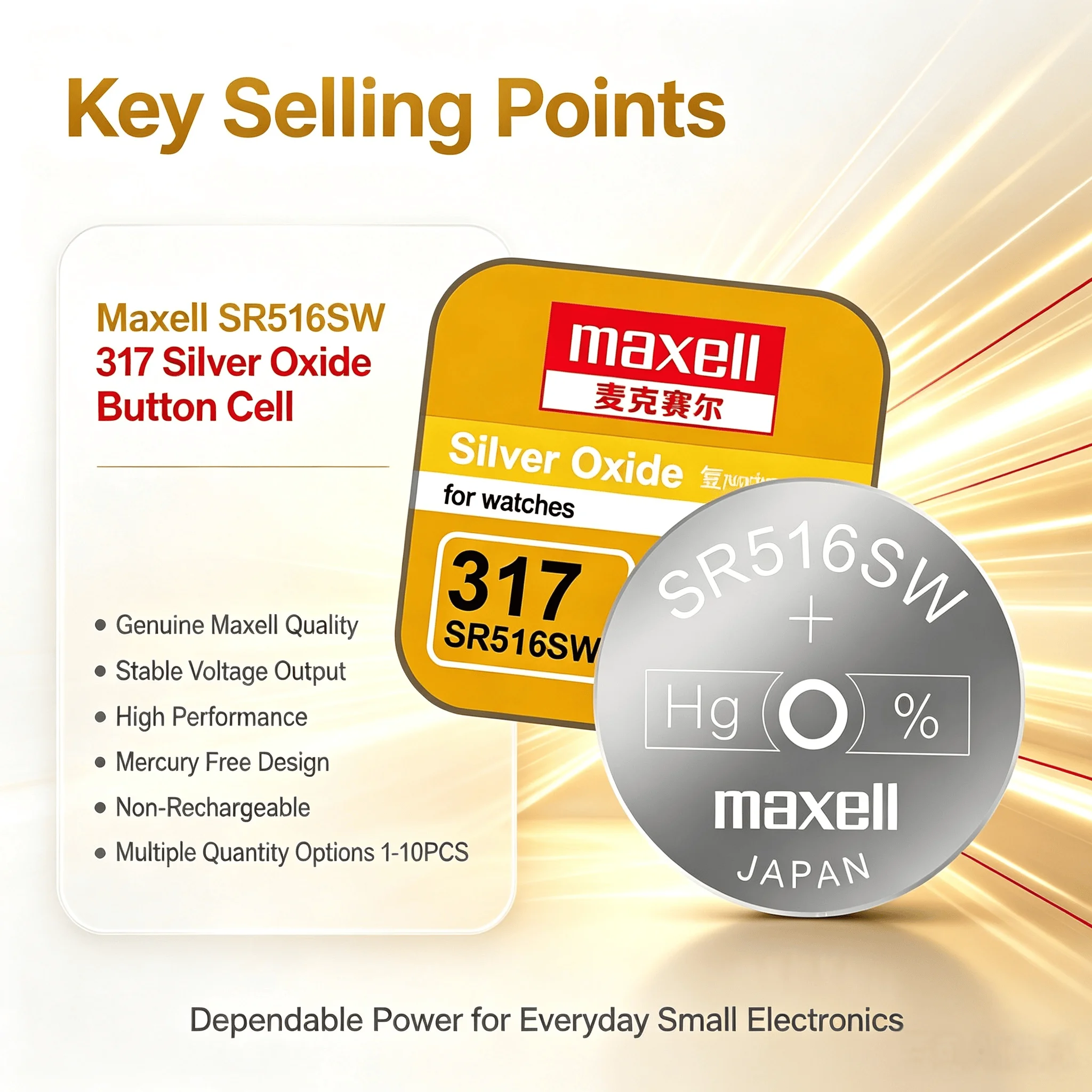Maxell SR516SW 317 Gümüş Oksit - Electronics And Gadgets Ce incelemesi ve fiyatı