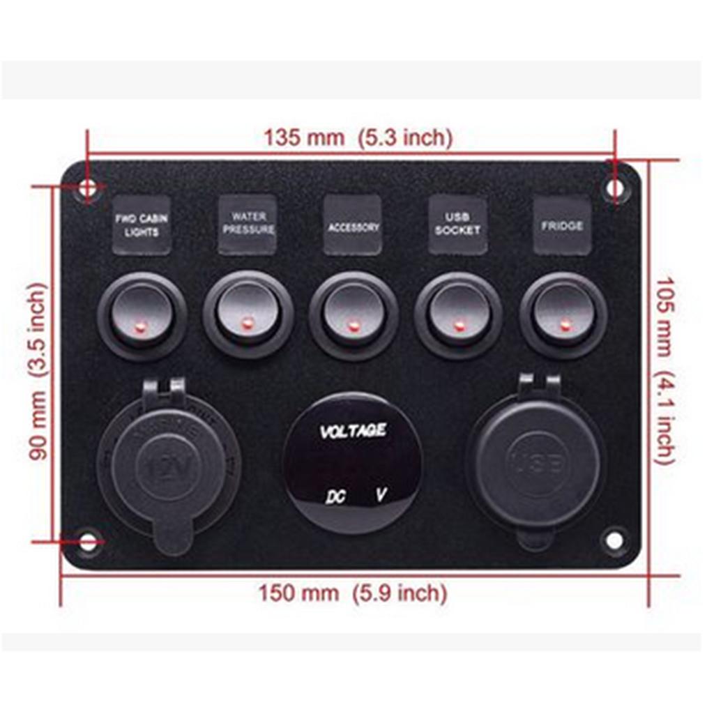 ABS Plastik 5'li Anahtar Panel - Usb Charger incelemesi ve fiyatı